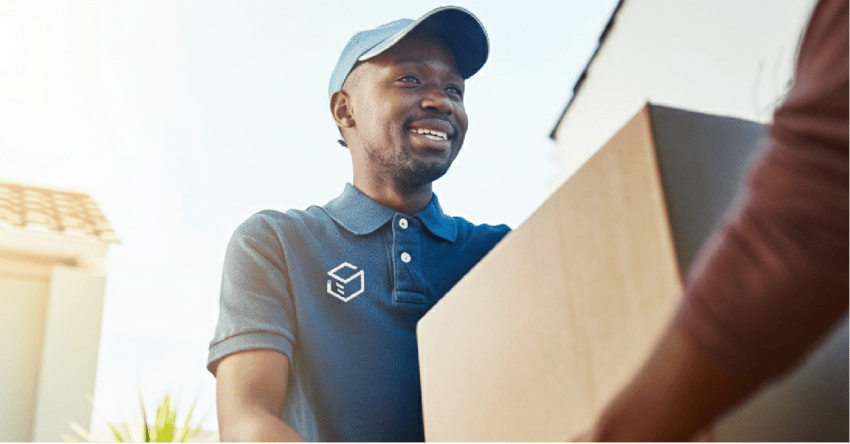 courier delivery package to end customer