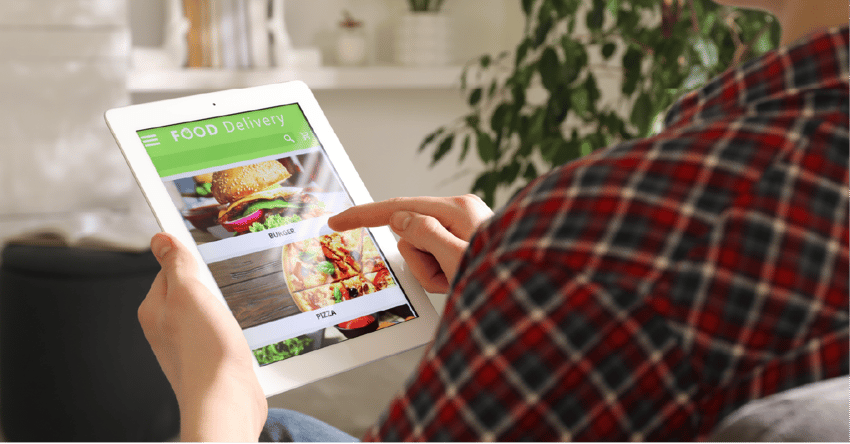 customer ordering food delivery