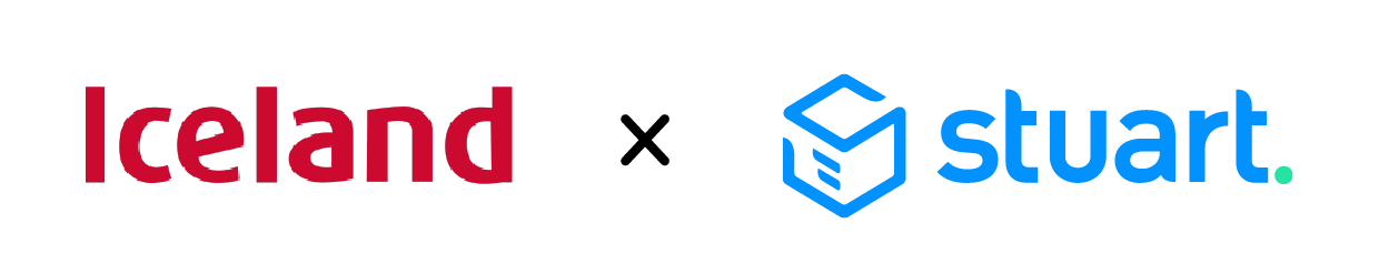 An image featuring Iceland and Stuart's logos to represent their partnership
